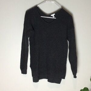 BP > Gray V Neck Sweater Extra Small